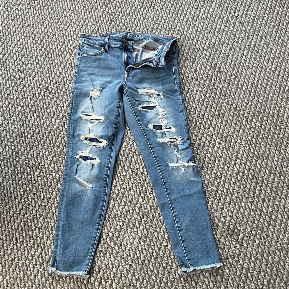 American Eagle Outfitters jrs hi-rise jeggings sz 10 - Picture 2 of 4